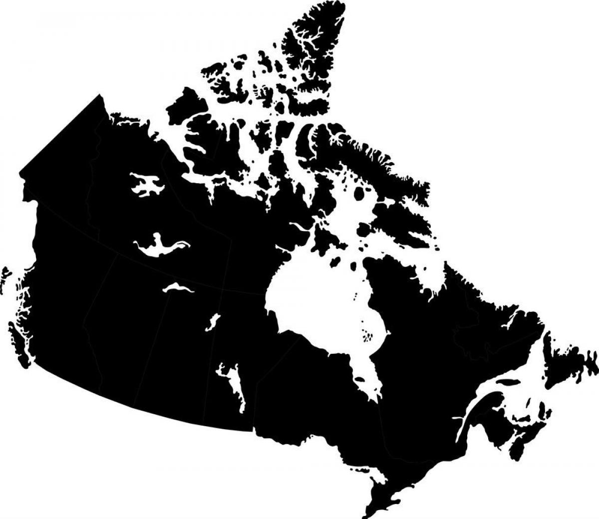 Mapa vetorial do Canadá