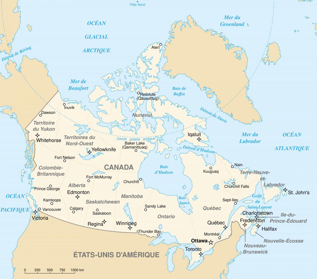 Mapa da cidade do Canadá