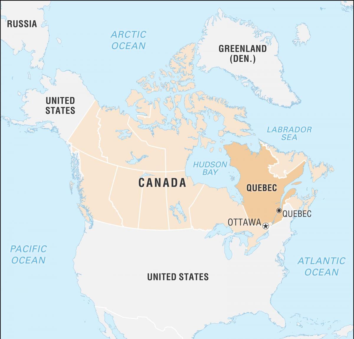 Mapa da capital do Canadá