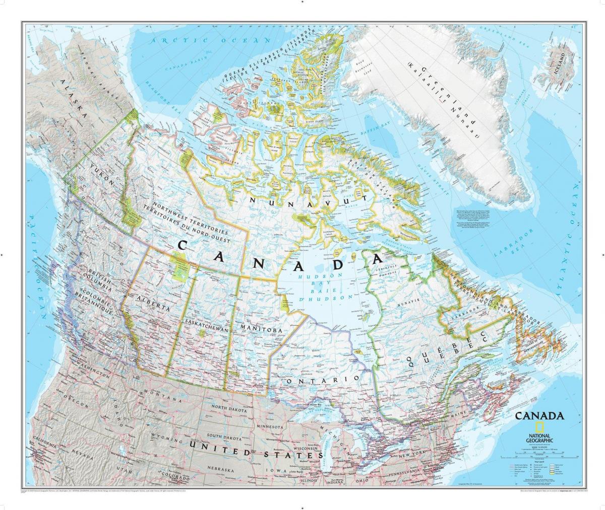 Mapa das zonas do Canadá